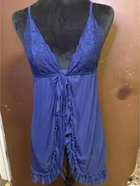 Avidlove Blue Lingerie Slip Dress – Size Large